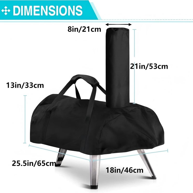 TwoPone Pizza Oven Cover for Pellethead, Waterproof Pizza Oven Accessories Carry Cover for Outdoor - Image 3
